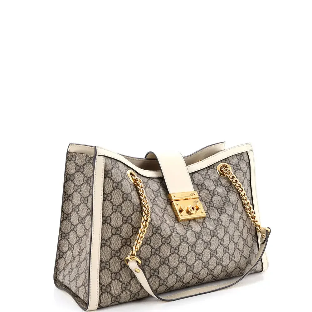 Gucci Padlock Chain Tote Gg Coated #203041G15B - Picture 2 of 8